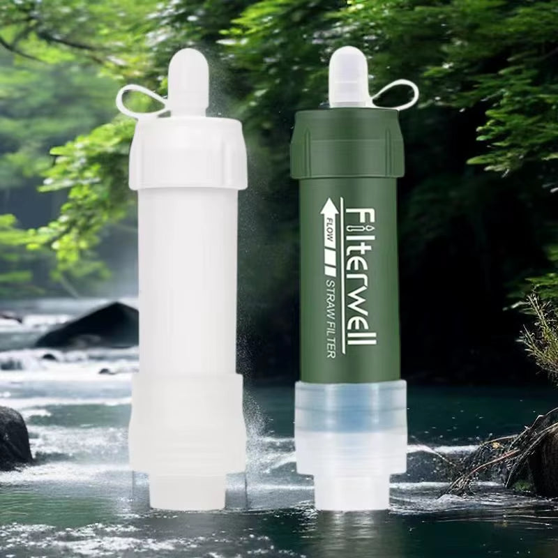 Filterwell Mini Emergency Water Filter Straw Personal Outdoor Survival Camp Filters Drinking System for Camping Hiking Travel