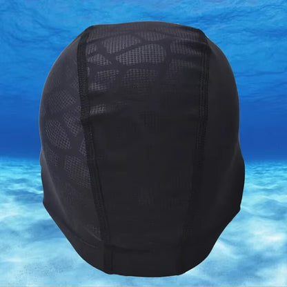 New 2024 Elastic Waterproof PU Fabric Protect Ears Long Hair Sports Swim Pool Hat Swimming Cap Free Size for Men & Women Adults