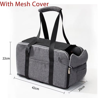 Dog Car Seat Car Mounted Dog Kennel Car Seat Bed Portable Safety Travel Cat Dog Bed Dogs Cats Safety Travel Bag Dog Accessories