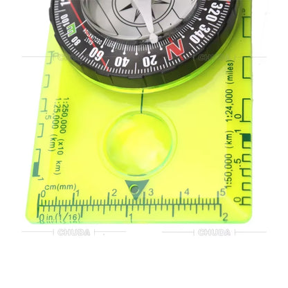 Waterproof Orienteering Compass for Map Reading Baseplate Compass Outdoor Hiking Hunting Navigation Camping Gadget Survival Gear