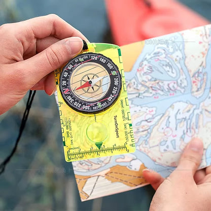 Waterproof Orienteering Compass for Map Reading Baseplate Compass Outdoor Hiking Hunting Navigation Camping Gadget Survival Gear