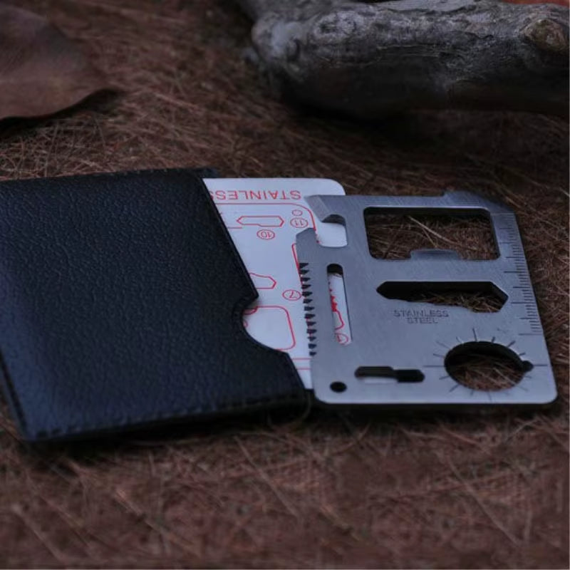 Outdoor Multifunction Credit Card Rescue EDC Tool Card Opener Keychain with Multi-Purpose Gadgets Wallet Card Knife Camping Tool