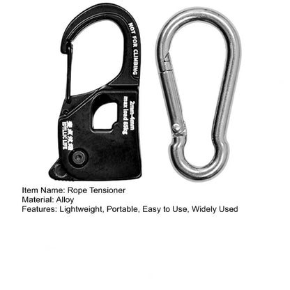 Rope Tensioner Camping Tent Cord Adjuster Aluminum Alloytent Canopy Fastener Rustproof Quick Fix Buckle Cord Tensioner