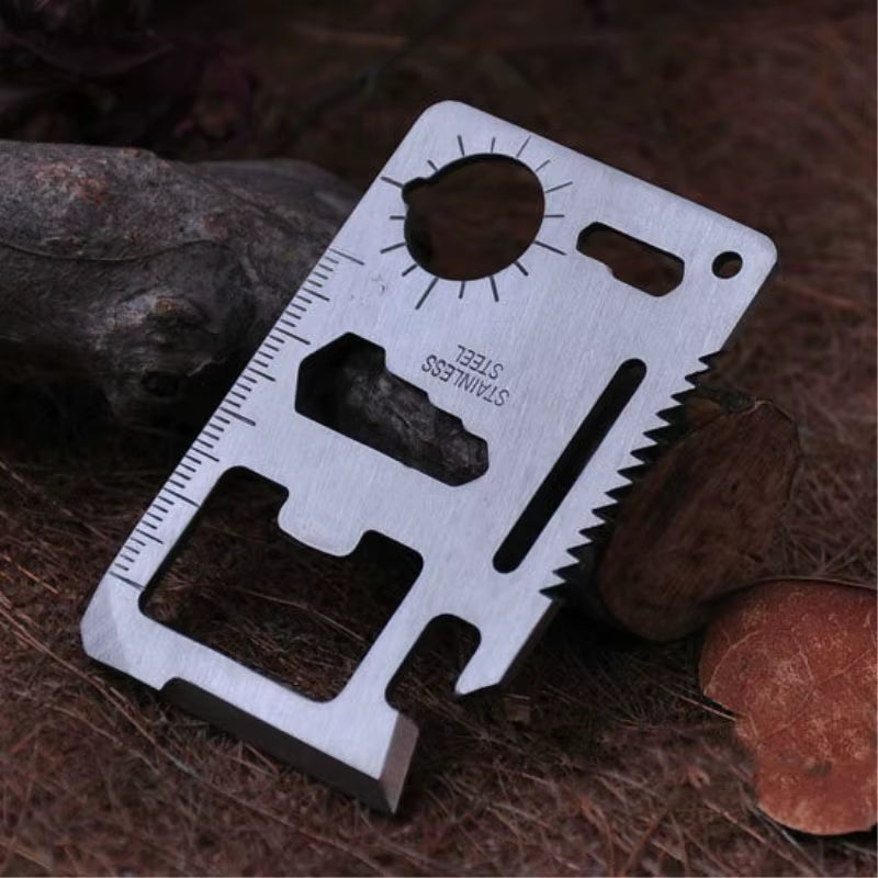 Outdoor Multifunction Credit Card Rescue EDC Tool Card Opener Keychain with Multi-Purpose Gadgets Wallet Card Knife Camping Tool