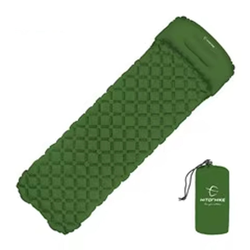 Inflatable Mattress Cushion Sleeping Bag Mat Fast Filling Air Moistureproof Camping Beach Mat with Pillow Sleeping Pad