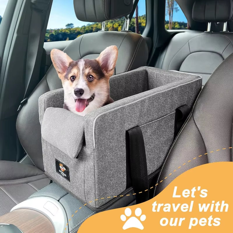 Dog Car Seat Car Mounted Dog Kennel Car Seat Bed Portable Safety Travel Cat Dog Bed Dogs Cats Safety Travel Bag Dog Accessories