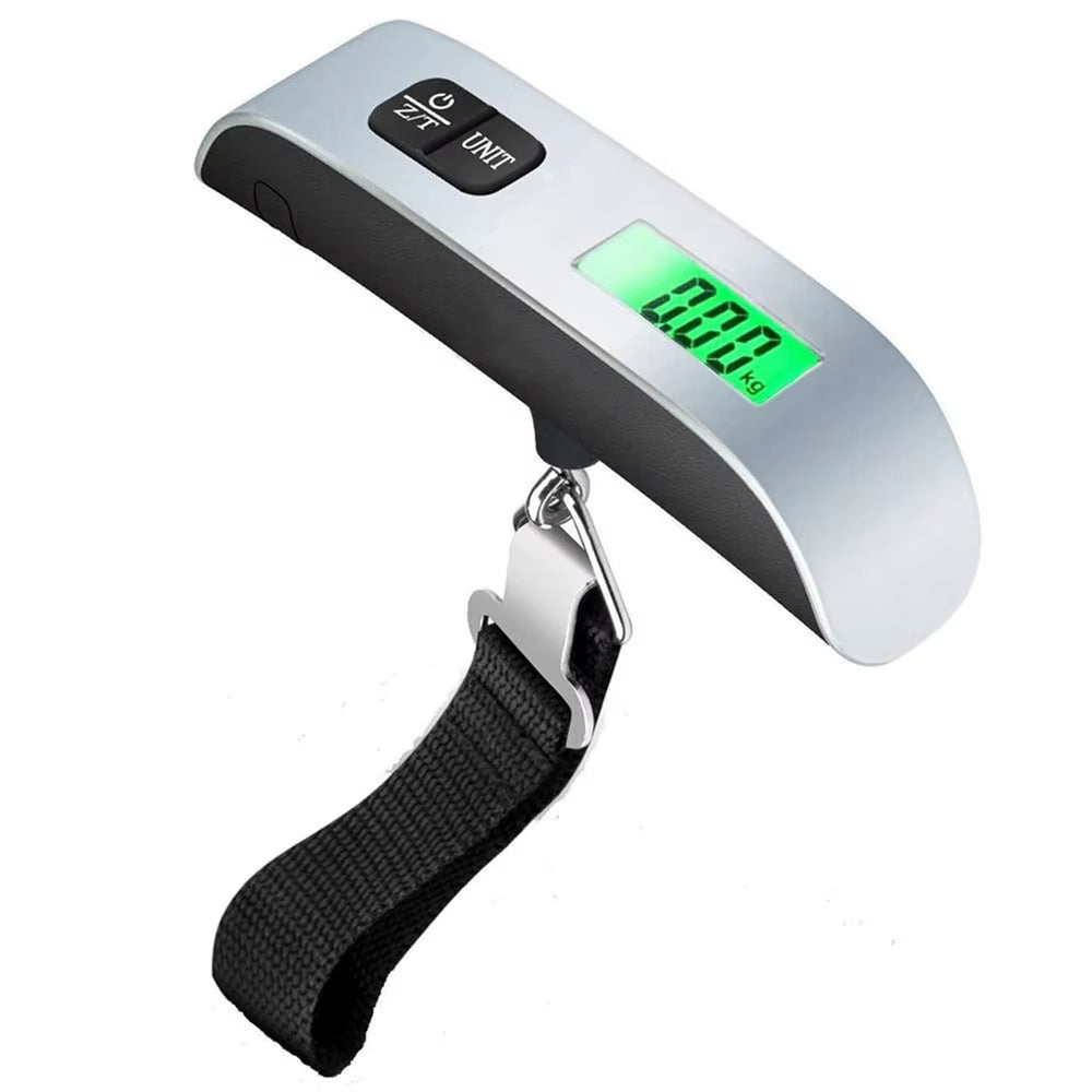 Digital Luggage Scale 110Lbs Hanging Baggage LCD Display Portable Suitcase Weighing Scale Travel Luggage Weight Scale Tool