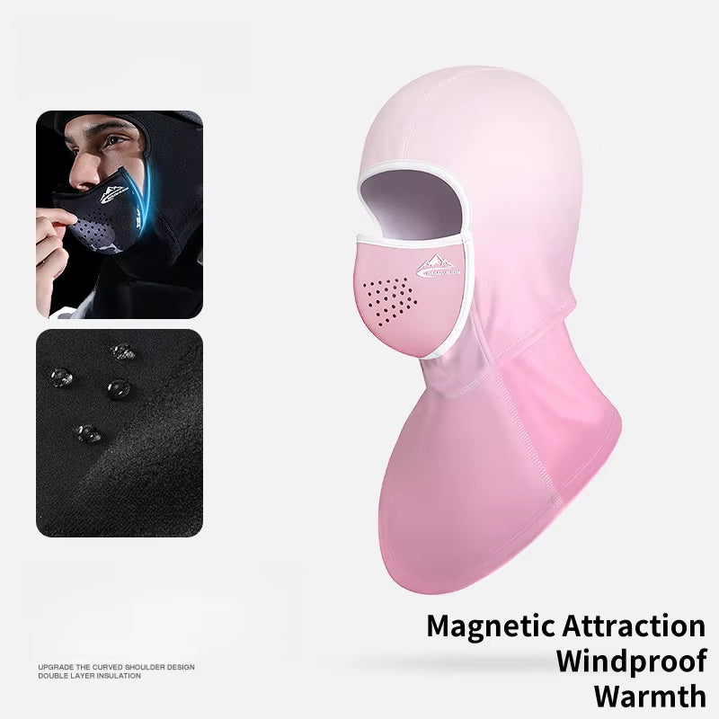 Outdoor Skiing Winter Cycling Windproof Warm Face Mask Neck Protector Stretch Warm Soft Magnetic Mask