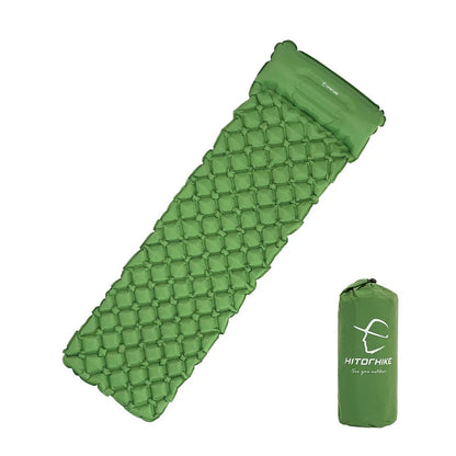 Inflatable Mattress Cushion Sleeping Bag Mat Fast Filling Air Moistureproof Camping Beach Mat with Pillow Sleeping Pad