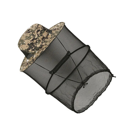 Anti-Mosquito Cap Head Net Hat Sunshade Protection Camouflage No.2