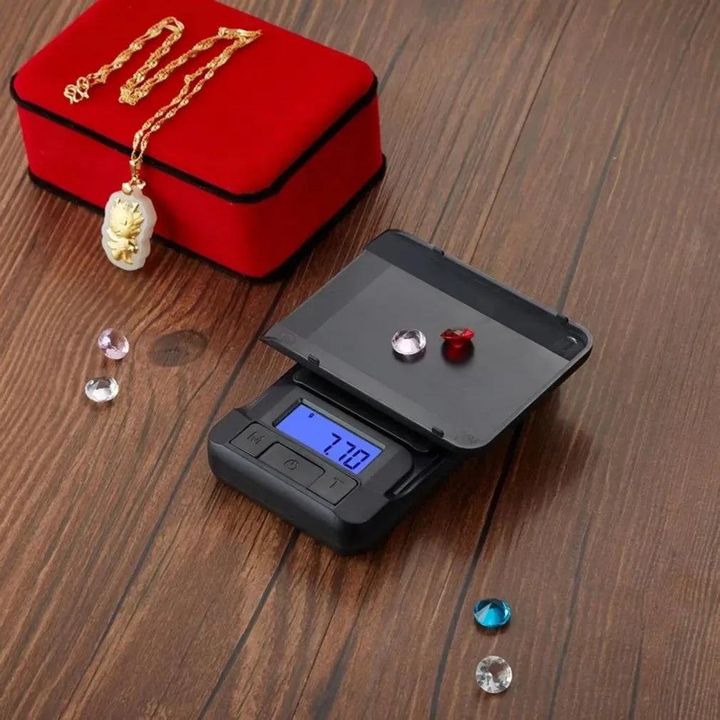 500G*0.01G/500G*0.1G Accurate Electronic Jewelry Gram Scale Precision Scale Portable Calibration Function Ultra-Clear Display