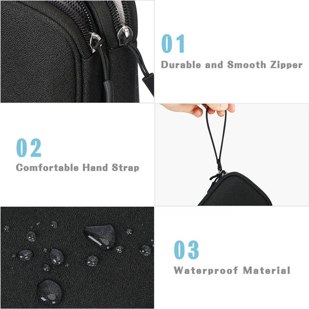 Travel Organizer Electronics Accessories Carrying Bag Portable Waterproof Double Layers All-In-One Storage Bags for Cable Wires