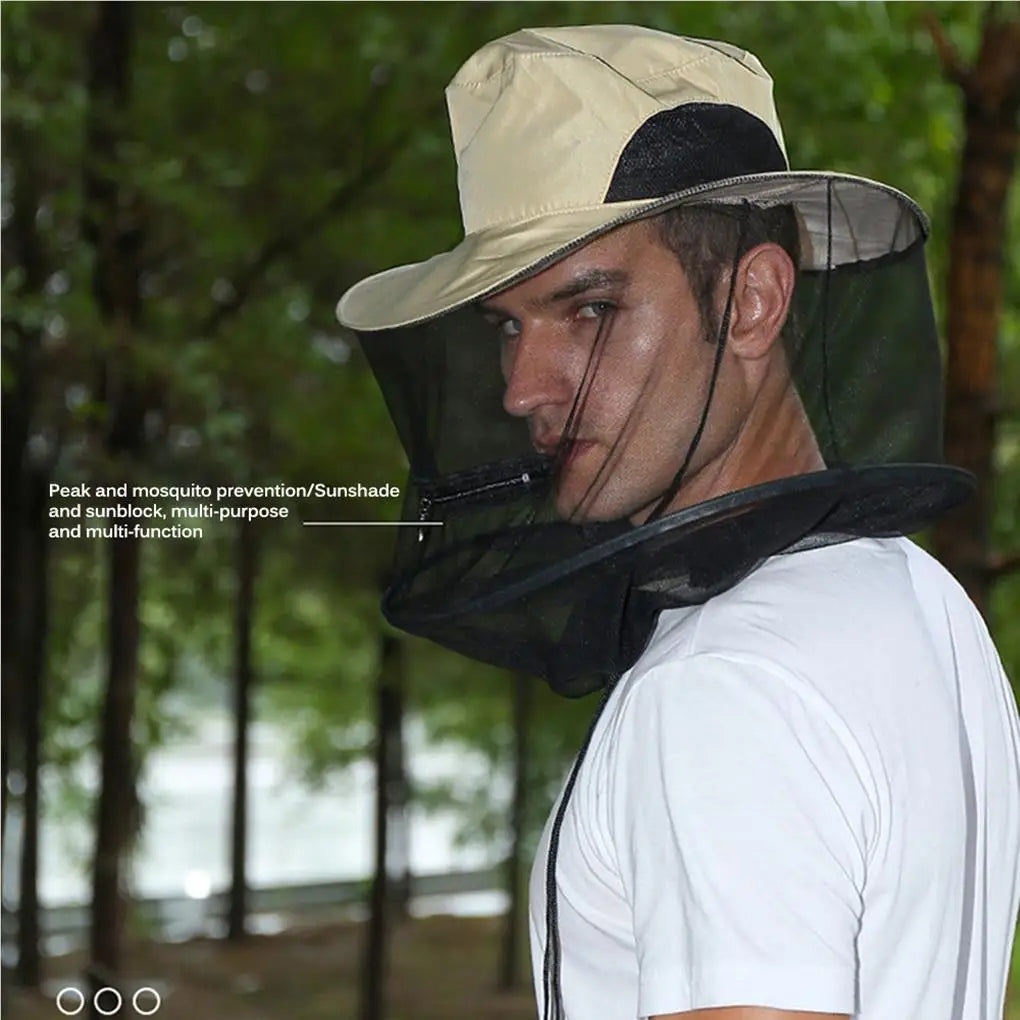 Anti-Mosquito Cap Head Net Hat Sunshade Protection Camouflage No.2