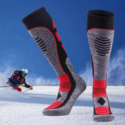 Ski Socks Winter Fleece Men Snowboard Thicken Long Barrel Outdoor Sports Sock Keep Warm Cycling Running Hiking Skiing Sock