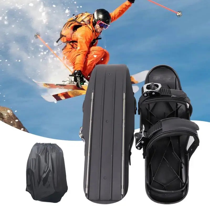 Winter Outdoor Sports Sled Skates Compact Skiing Accessory Multifunctional Adjustable Skiing Tool Lightweight Non-Slip Snow Feet