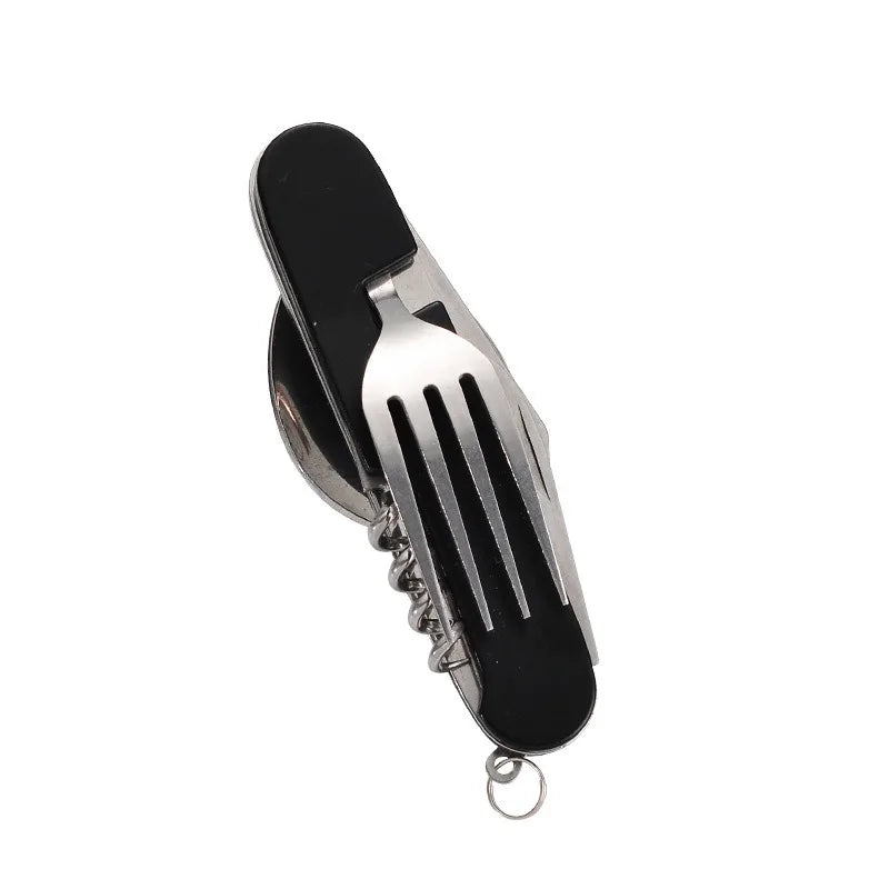 Mini Folding Detachable Combination Outdoor Hiking Travel Cutlery Multi-Open Aluminum Handle Swiss Knife Gift Fruit Knife