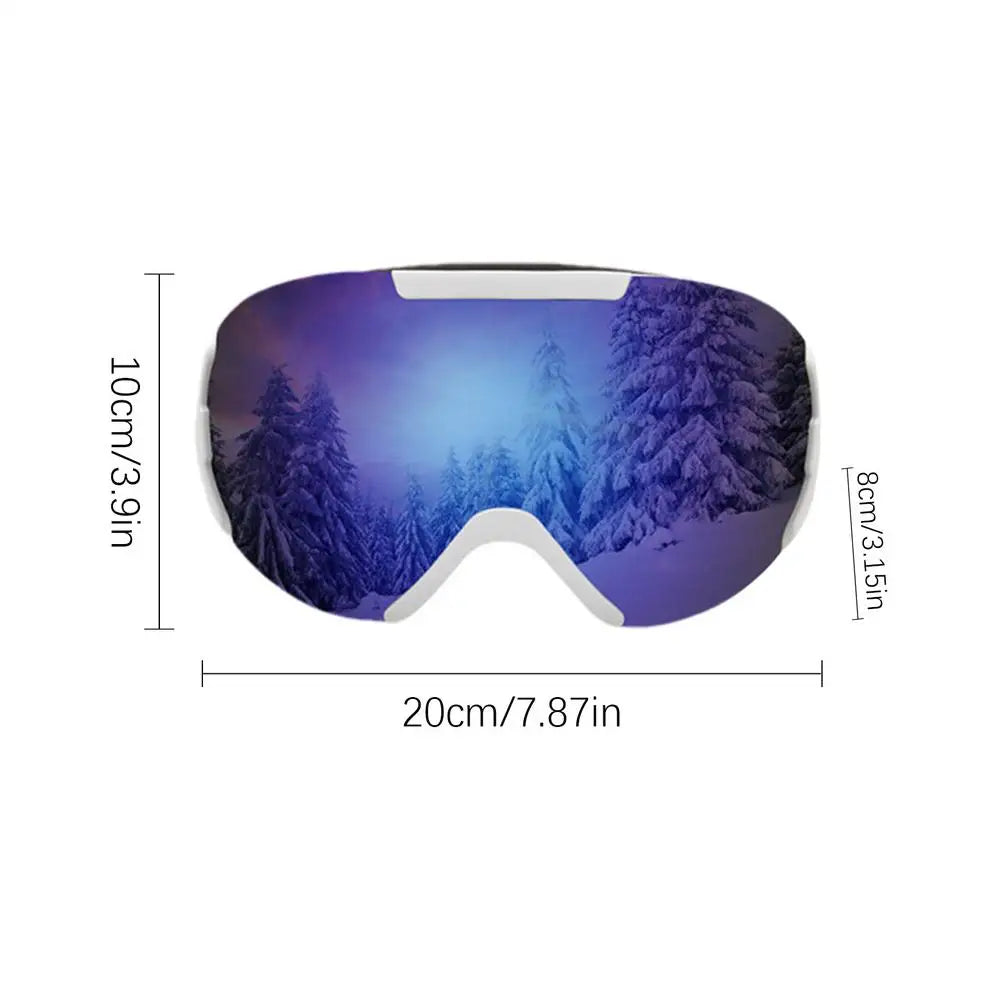 Otg Snow Goggles Snow Ski TPU Frame Goggles for Kids Unbreakable PC Lenses Winter Snow Sports Goggles Youth for Skiing