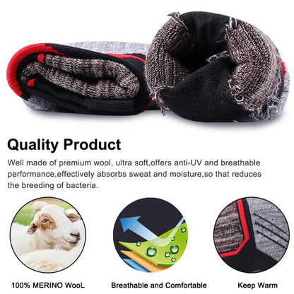 Ski Socks Winter Fleece Men Snowboard Thicken Long Barrel Outdoor Sports Sock Keep Warm Cycling Running Hiking Skiing Sock