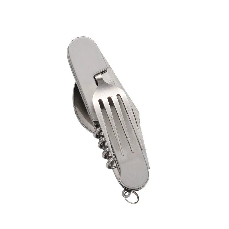 Mini Folding Detachable Combination Outdoor Hiking Travel Cutlery Multi-Open Aluminum Handle Swiss Knife Gift Fruit Knife