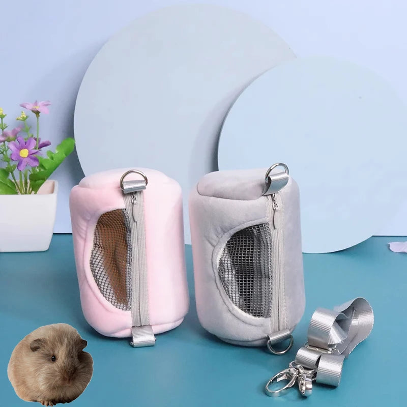 Mesh Breathable Hamster Carrier Bag Travel Portable Squirrel Bag Hamster Carry Case Portable Bag Pet Cage Small Animal Supplies