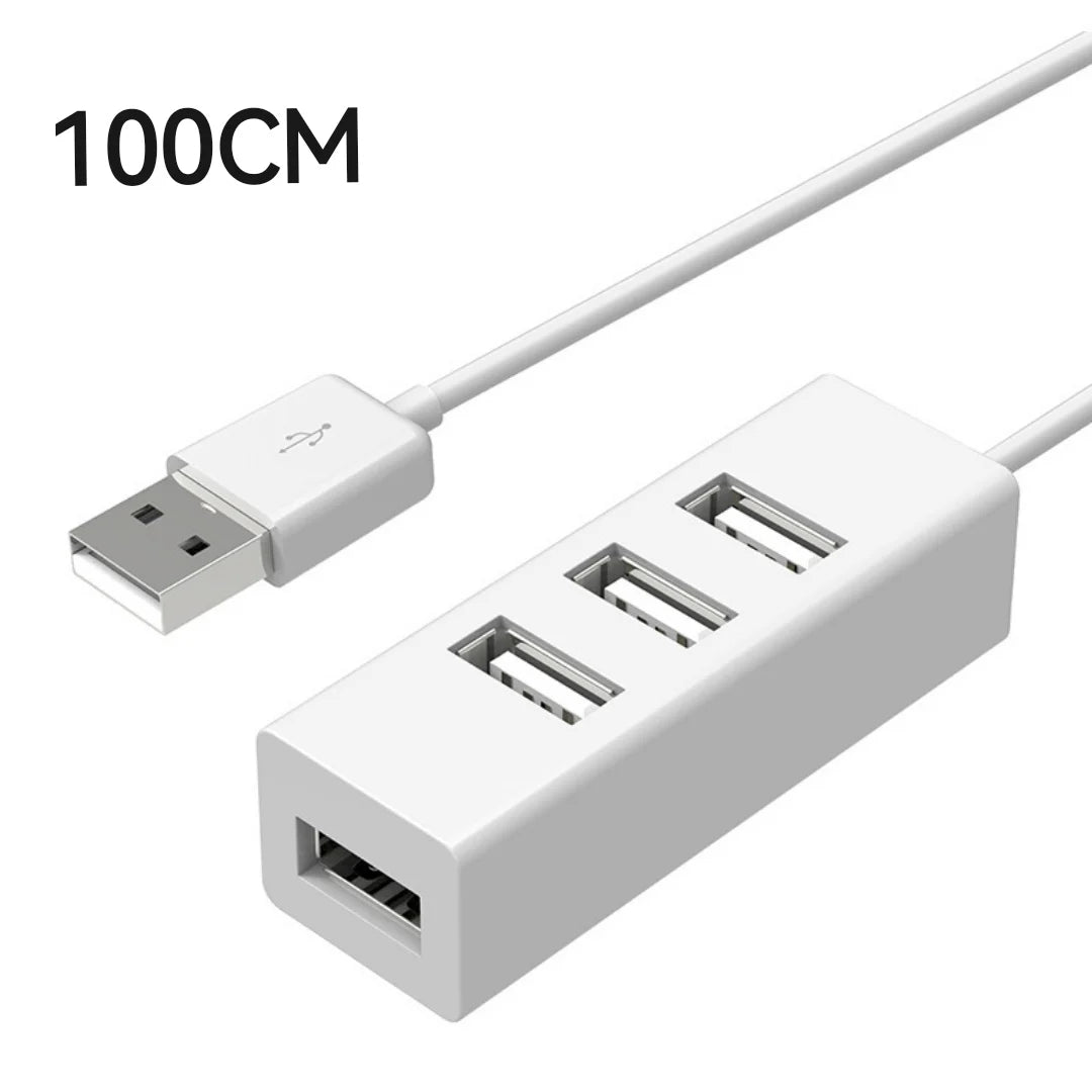 High Speed Universal USB Hub 4 Port USB 2.0 Hub with Cable Mini Hub Socket Pattern Splitter Cable Adapter for Laptop PC