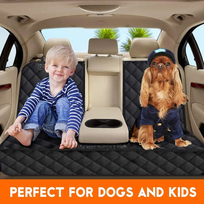 Dog Car Rear Seat Protective Cover Waterproof Dirt Resistant Pet Seat Cover Black Shoulder Strap Hammock Pet Travel Mattress