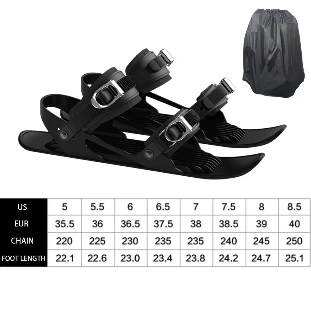 Winter Outdoor Sports Sled Skates Compact Skiing Accessory Multifunctional Adjustable Skiing Tool Lightweight Non-Slip Snow Feet