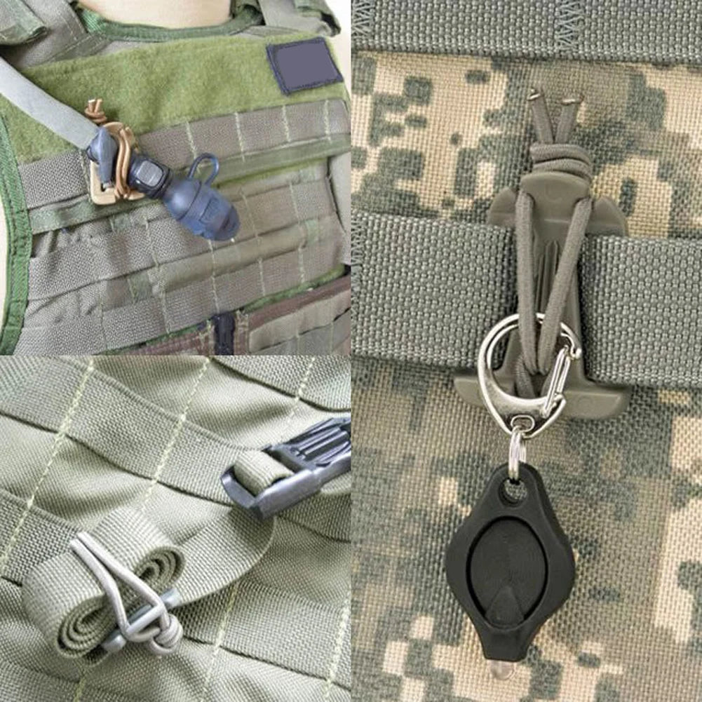 2Pcs Backpack Buckle Clamp Carabiner Survival Gear Tools Carabiner Clips Outdoor Nylon Camping Bag Hanger Hook Wild Hike