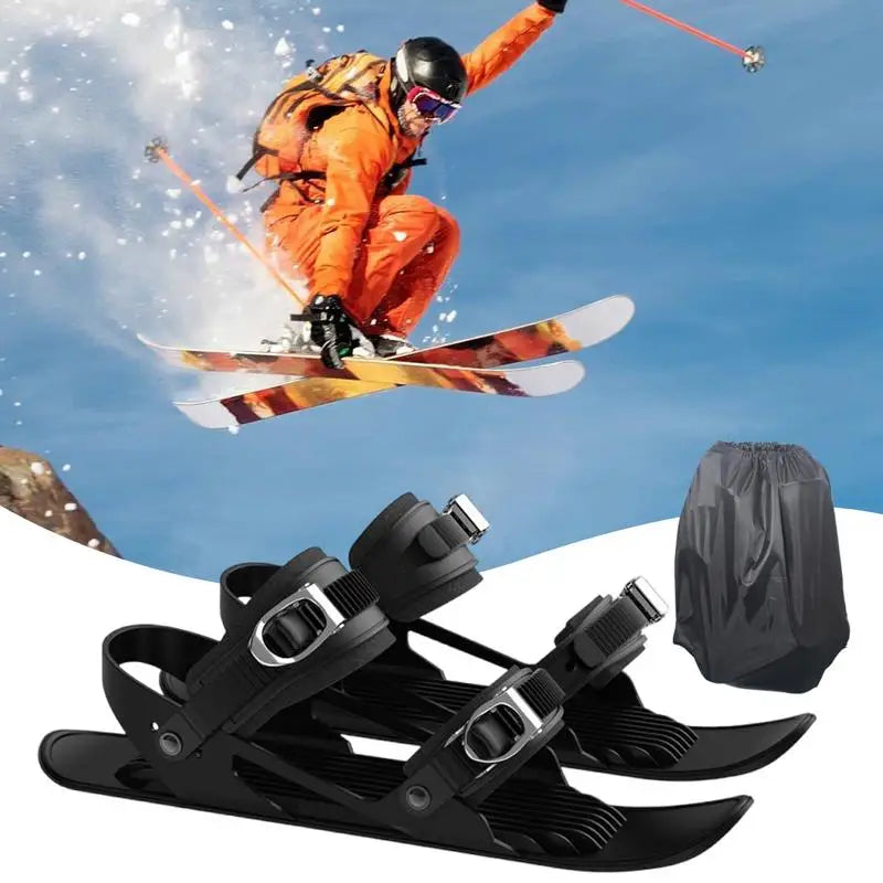 Winter Outdoor Sports Sled Skates Compact Skiing Accessory Multifunctional Adjustable Skiing Tool Lightweight Non-Slip Snow Feet