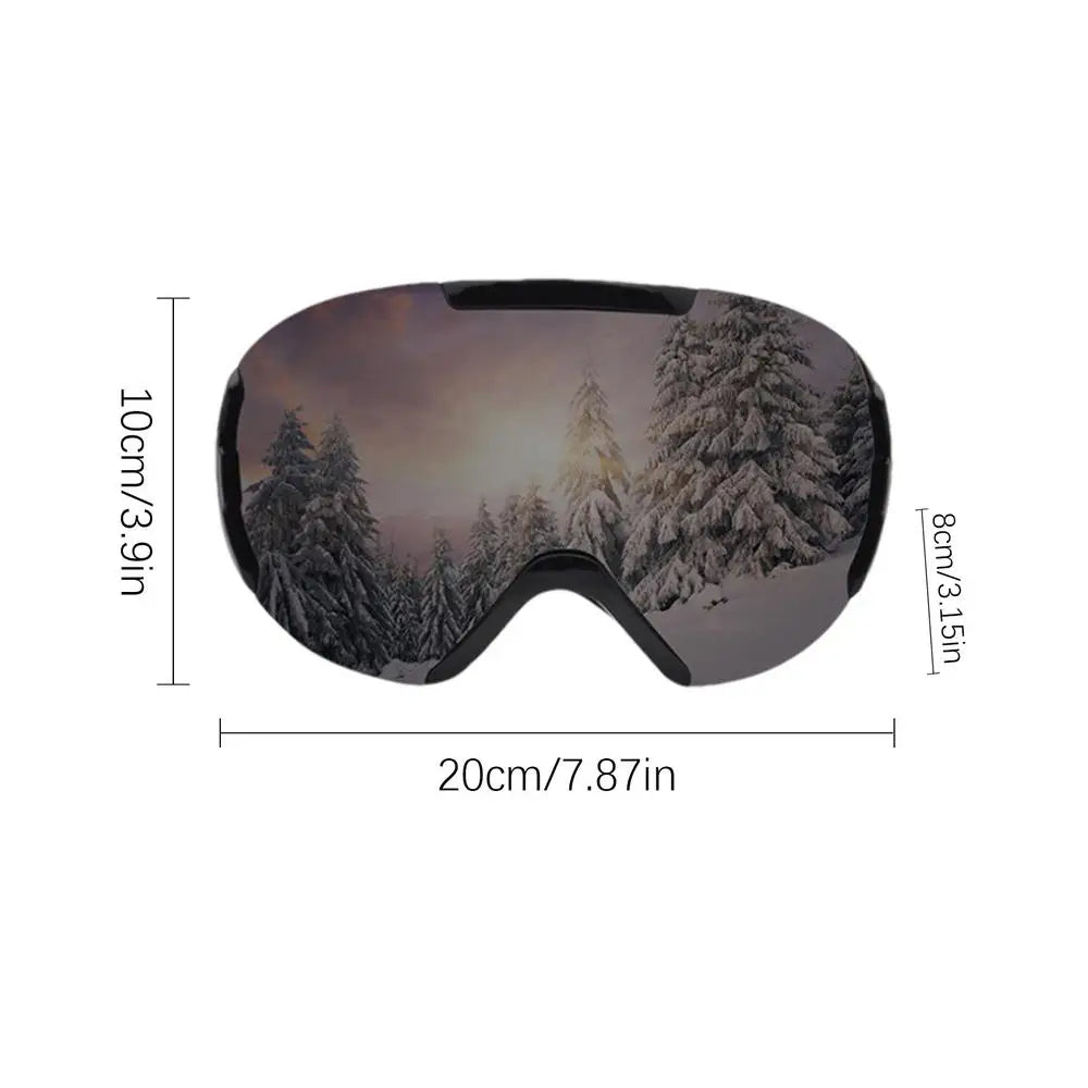 Otg Snow Goggles Snow Ski TPU Frame Goggles for Kids Unbreakable PC Lenses Winter Snow Sports Goggles Youth for Skiing