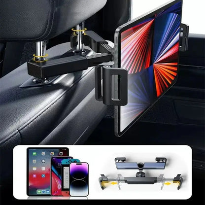 Telescopic Car Phone Holder for Rear Row Tablet Holder anti Shake Tablet Mount Universal Auto Phone Stand for 4-12.9 Inch Ipad