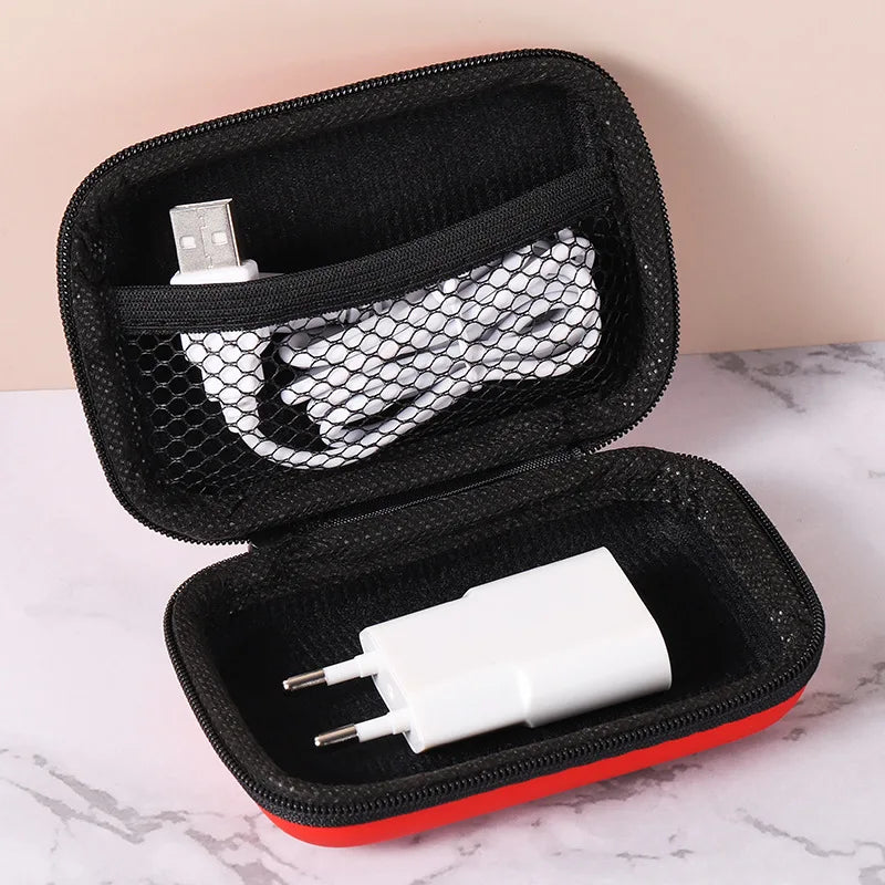 Sundries Travel Storage Bag Charging Case for Earphone Package Zipper Bag Portable Travel Cable Organizer Electronics Storage