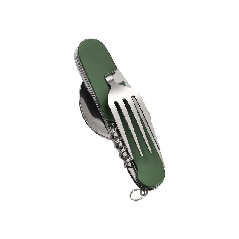 Mini Folding Detachable Combination Outdoor Hiking Travel Cutlery Multi-Open Aluminum Handle Swiss Knife Gift Fruit Knife