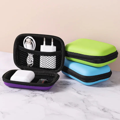 Sundries Travel Storage Bag Charging Case for Earphone Package Zipper Bag Portable Travel Cable Organizer Electronics Storage