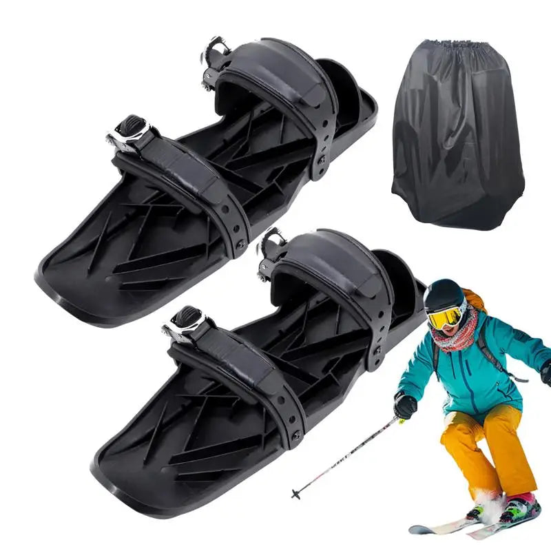 Winter Outdoor Sports Sled Skates Compact Skiing Accessory Multifunctional Adjustable Skiing Tool Lightweight Non-Slip Snow Feet