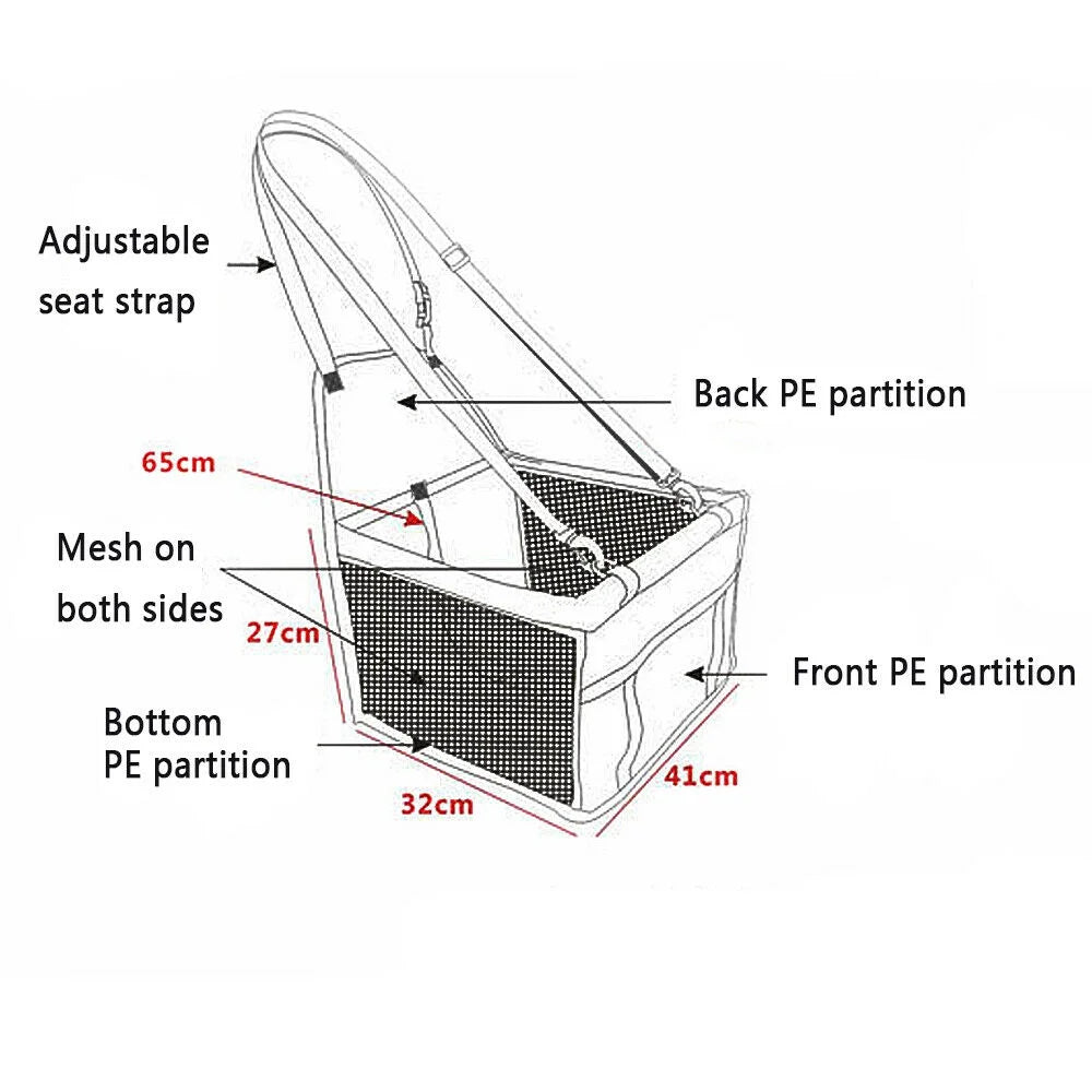 Dog Car Seat Foldable Puppy Car Seat Washable Pet Car Booster Seat Breathable Dog Car Carrier for Travel Suitable for Small Dogs Cats under 15LB