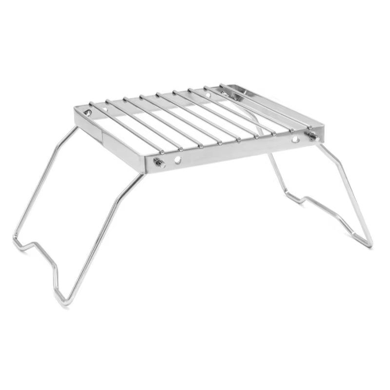 Ourdoor Stainless Steel Camping Grill Portable Foldable Mini Grill Rack Burner Stove Stand for Picnic Cooking Camping Equipment