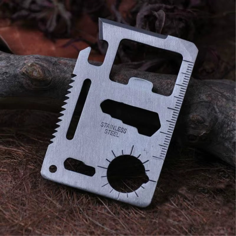 Outdoor Multifunction Credit Card Rescue EDC Tool Card Opener Keychain with Multi-Purpose Gadgets Wallet Card Knife Camping Tool